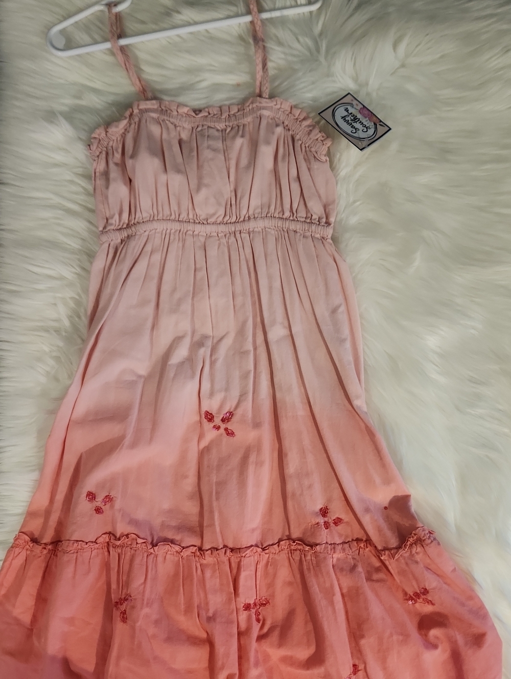 Ombre Sundress with Floral Sequin  Embroidery - Girls Size: 8 - Brand: Old Navy